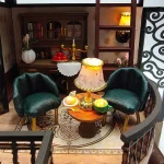 Wooden Doll House 3D Puzzle Assembly Building Model Kit Production Small Room Toys Home Bedroom Decoration With Furniture Light 2