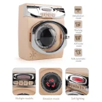 Simulation Electric Kitchen Toys Appliances Pop-up Toaster Microwave Oven Washer Dryer Mixer Blender Set Coffee Maker for Kids 3