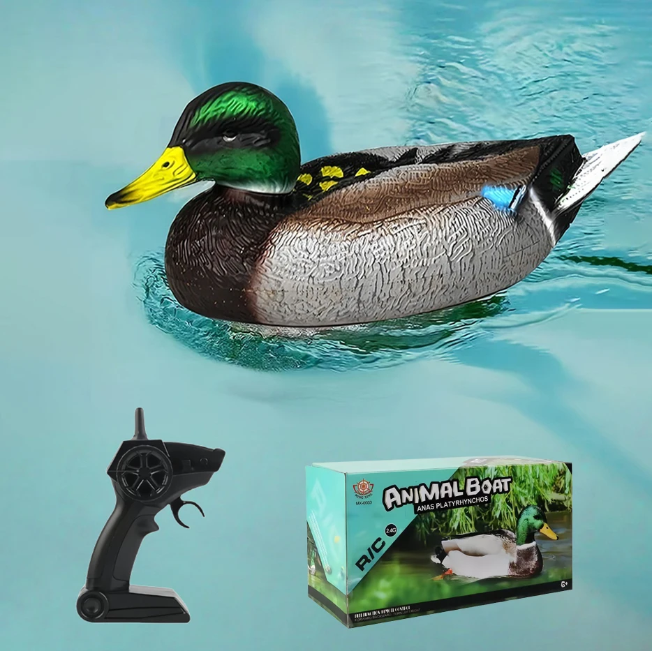 15Km/h 2.4G RC High Speed Speedboat Dual Motor Waterproof Creative Simulation Duck Model Boat Children's Toy Birthday Gift 15Km/h 2.4G RC High Speed Speedboat Dual Motor Waterproof Creative Simulation Duck Model Boat Children's Toy Birthday Gift