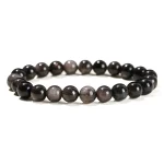 JD Natural Stone Beads Bracelet Amethyst Tiger Eye Crystal Quartz Agate Gem Beads Bangles Women Men Reiki Healling Jewelry Gift 4