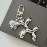 Popular Cute Cartoon Balloon Dog Keyring Couple Keychains Women Men New Car Holder Jewelry Gift Decoration Accessories 2