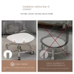 Household Backrest Low Stool with Wheels, Toddler Roller Skating Chair, Stylish Small Chair for Kids' Use Kids’ Rolling 4