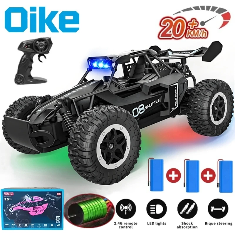Oike RC Car 1:16 Model With LED Lights Radio Off-road Remote Control Climbing Vehicle Outdoor Cars Drift Race Toys Boys Gifts Oike RC Car 1:16 Model With LED Lights Radio Off-road Remote Control Climbing Vehicle Outdoor Cars Drift Race Toys Boys Gifts