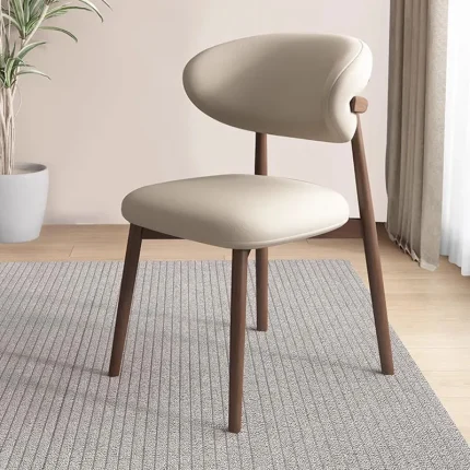 Nordic wrought iron dining chairs, simple soft pack chairs for home use, hotel dining chairs, leisure backrests, makeup chairs