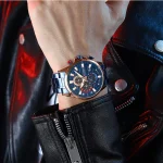 Gurren 8415 Men's Minimalist Six-hand Quartz Watch, Water-resistant Calendar Business Wristwatch 4