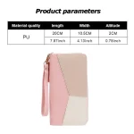 Fashion Zipper Wallets Womens Long Purses Handbags Coin Purse Cards Holder PU Leather Billfold Wallet 4