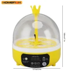 Mini Egg Incubator for Home Automatic Temperature Humidity Control 4 Eggs Candler Poultry Hatching Machine for Chickens Ducks Pi 5