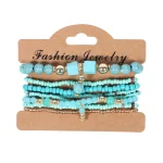 Bohemian Handmade Beads Bracelet Set For Women Summer Colorful Beaded Chain Bangle Girls Boho Jewelry Accessories 5