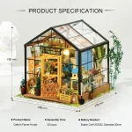 Robotime DIY Doll House with Furniture Children Adult  Green Miniature Dollhouse Wooden Kits Assemble Toy Xmas Brithday Gifts 5