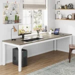 78.7 Inches Extra Long Computer Desk 2 Person Desk, Double Long Desk, Workstaion for Home Office 6