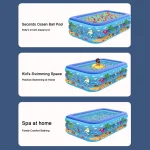 Summer Baby Inflatable Swimming Pool 120cm Large Framed Pools Garden Kids Baby Bath Bathtub Outdoor Indoor Water Game Party Toys 5