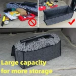 1pc Car Storage Felt Box For Dark Gray Anti Slip Storage Tools Towels Car Accessories Universal Foldable High-Quality Felt Box 4