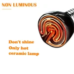 25/50/75/100W E27 Reptile Pet Heating Lamp Black Infrared Ceramic Emitter Heat Light Bulb Turtle Lizard Pet Brooder 220V 5