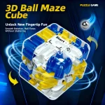 3D Puzzle Ball-Rolling Magic Cube Maze Children Labyrinth Fidgeting Toy Logical Thinking Stress Relief Educational Birthday Gift 4