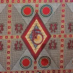 1pc 6 yards Fabric 5.48meter African Wax Fabric,Ghana Kente Design African Printed Wax Fabric Nigeria Ankara Kitenge Pagnes 6