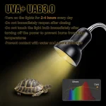Reptile heating lamp holder UVA UVB Light Rotatable Basking Spot Light Simulated Sunlight For Turtle Lizard Dimmable 220-240V 4