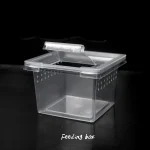 10x Feeding Box Reptile Cage Hatching Container Rearing Tank Clear Reptile Vivarium Terrarium Insect Rearing Box Food Feeding 2