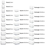 4Pcs Rubber Square Rectangle Floor Protector Pads Chair Leg Caps Table Foot Dust Cover Socks Pipe Plugs Furniture Leveling Feet 6