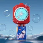 10 hole Automatic Gatling Electric Toy Blowing Bubble for Children's Toys Kindergarten Gifts without Battery or Bubble Water 5