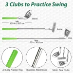 1set children's golf club set outdoor sports toys sports games competitive indoor interactive retractable golf club set toys 3