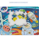 Hot New 60 Pieces Wooden Puzzle Toys for Children Cartoon Vehicle Animal Wood Jigsaw Baby Learning Educational Toy Kids Gift 6