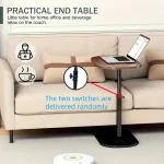 Adjustable height table - with wooden tabletop, portable sofa side table, suitable for coffee, office, and indoor/outdoor use 4