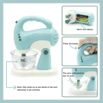 3PCS Electric Automatic Coffee Maker Juicer Blender Mixer Pretend Play Set Mini Household Appliances Kitchen Toys Kid Gift 3