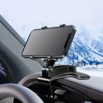 360 Degree Rotation Car Phone Holder Universal Dashboard Clip Mount Portable Adjustable GPS Navigation Bracket Horizontal Vertic 3