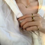 E.B.belle Tarnish Free 2mm 4mm 6mm Stainless Steel 18K Gold Plated Silver Color Knuckle Ring For Lady Minimalist Rings For Women 2