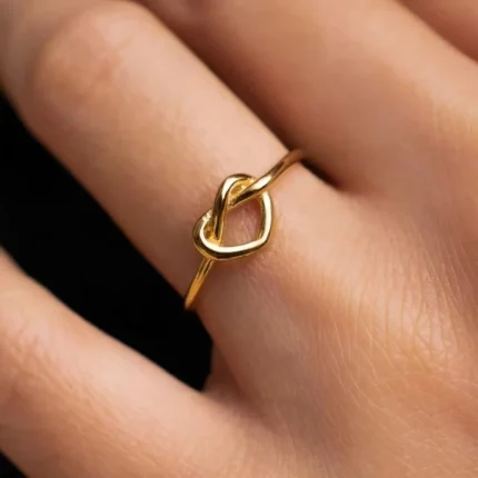 Heart Shaped Open Cuff Ring For Women – Minimalist Adjustable Ring For Everyday & Gift Giving