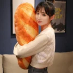 French Bread Plush Pillow Stuffed Printing Images Food Plushie Peluche Party Prop Decor Sleeping Companion Man Gift 3