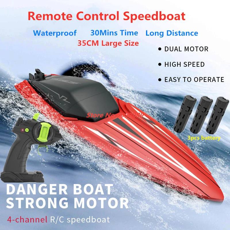 35CM Large RC Racing Boat Radio Control SpeedBoat 30Mins Driving RC Ship Boat Waterproof Toy Summer Water Boy Kid Gifts RC Toys 35CM Large RC Racing Boat Radio Control SpeedBoat 30Mins Driving RC Ship Boat Waterproof Toy Summer Water Boy Kid Gifts RC Toys