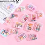 5PCS 1:12 Scale Cute Mini Dollhouse Miniature Drink Bottle Cake Desserts Bento Food Pretend Play Food Toy Kitchen Accessories 2