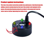 1PC 5V USB Mist Maker Fogger Nebulizer Water Fountain Fish Tank Pond Atomizer Head With 4 LED Colorful Lights 2