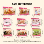 1:12 Forest Family Dollhouse Furniture Montessori Miniature Doll House Kitchen Bedroom Bathroom Accessories For Girl Gifts 3