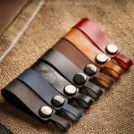 Cowhide Genuine Leather Custom LOGO Keychain Vintage Car Keyring Dermis Personalize Laser Engrave Name Key Chain for Men Women 2