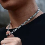 Width 5/7/9MM Hiphop Cuban Link Stainless Steel Chains Necklace for Men Basic Simple Rapper's Choker Fashion Jewelry Accessories 2