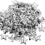 Silver Star Hair Clips Set for Girls -  Metal Snap Barrettes with Shiny Jewel Hair Grips Fashionable Hair Accessories 3