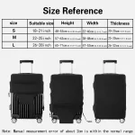 2022 Luggage Case Protective Cover Text 26 Letter Pattern Travel Elastic Duffle Luggage Dust Cover for 18-28 Inch Suitcase 6