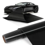 20X5FT High Glossy Black Carbon Fiber Car Wrap Vinyl Film Self Adhesive Auto Decal Bubble Car Body Film Vinyl Wrap Decals 3