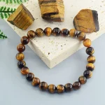 5A Natural Tiger Eye Bracelets Men Women Charm Natural Stone Jewelry Health Protection Soul Healing Couple Crystal Bead Bracelet 3