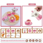 4/11PCS retend Play Simulation Coffee Set Tableware Play House/Outdoor Kitchen DIY Afternoon Tea Game Toy For Children Kids Gift 2