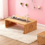 Foldable coffee table, Japanese-style low table, no assembly required, suitable for sitting on the floor, a low tatami table. 5
