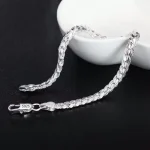 18K Gold/925 Sterling Silver 6mm Full Sideways Necklace 8/18/20/24 Inch Chain For Woman Men Fashion Wedding Engagement Jewelry 4