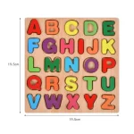 Colorful Alphabet Number Wooden Puzzles Kids Intelligent Matching Game Preschool Children Early Educational Toys 6