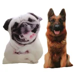 50cm Cute Simulation Dog Plush Toy 3D Printing Stuffed Animal Dog Plush Pillow Stuffed Cartoon Cushion Kids Doll Home Decro Gift 4