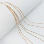 Fashion Gold Color Double-Layer Thin Chest Chain for Women New Simple Metal Shiny Chain Waist Chain Bikini Body Jewelry Gifts 5