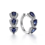 Crystal-Like Synthetic Gemstone Embellished Hoop Earrings - Elegant Minimalist Design for Banquet & Party, Women's Jewelry Gift 3
