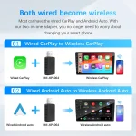 2in1 Wireless CarPlay Dongle Wireless Android Auto Adapter AI Smart Box Car Intelligent Systems For Car With Wired CarPlay 3