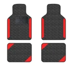 4pcs Luxury Carpet Floor Mat Set For Left-Hand Drive Universal Car Mat Protection Pad Pu Leather For Wear-Resistant Non Slip